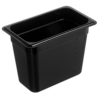 Гастроемкость Gastroplast 79657 GN 1/4-200 (265х162х200) 4.9 л поликарбонат, черный