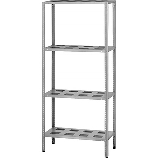 Стеллаж полочный Mecon Norma Inox СПЛн 1200х600х1800 мм, полки-решетки, 4 шт.