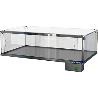 Витрина нейтральная КАМИК 1100х450х300(400) мм, стекло 8 мм