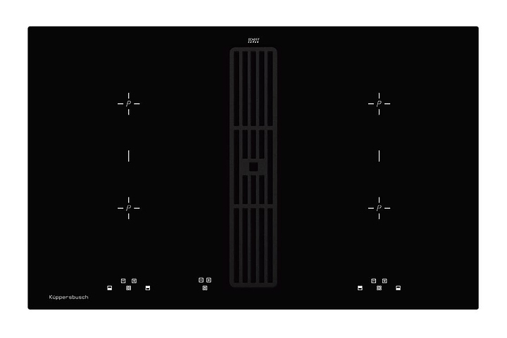 Индукционная варочная панель с вытяжкой Kuppersbusch KMI 8500.0 SR Black Velvet