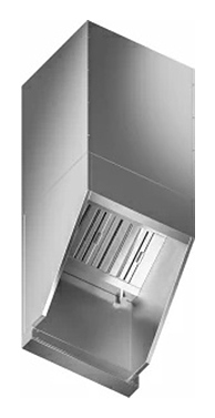 Зонт вытяжной пристенный Assum ЗВПк-800/880 Н (880х800х1300) с коробом (KF065-01-880, код 116882)