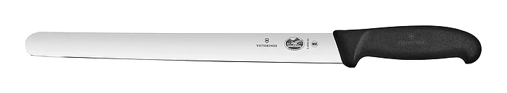 Нож для нарезки ломтиками Victorinox 5.4203.30 Fibrox l=30 см (нерж. сталь / фиброкс) с черной ручкой