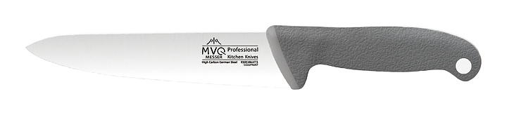 Нож шеф повара MVQ Profi Color Messer F4257 l=25 см (нерж. сталь / пластик) с серой ручкой